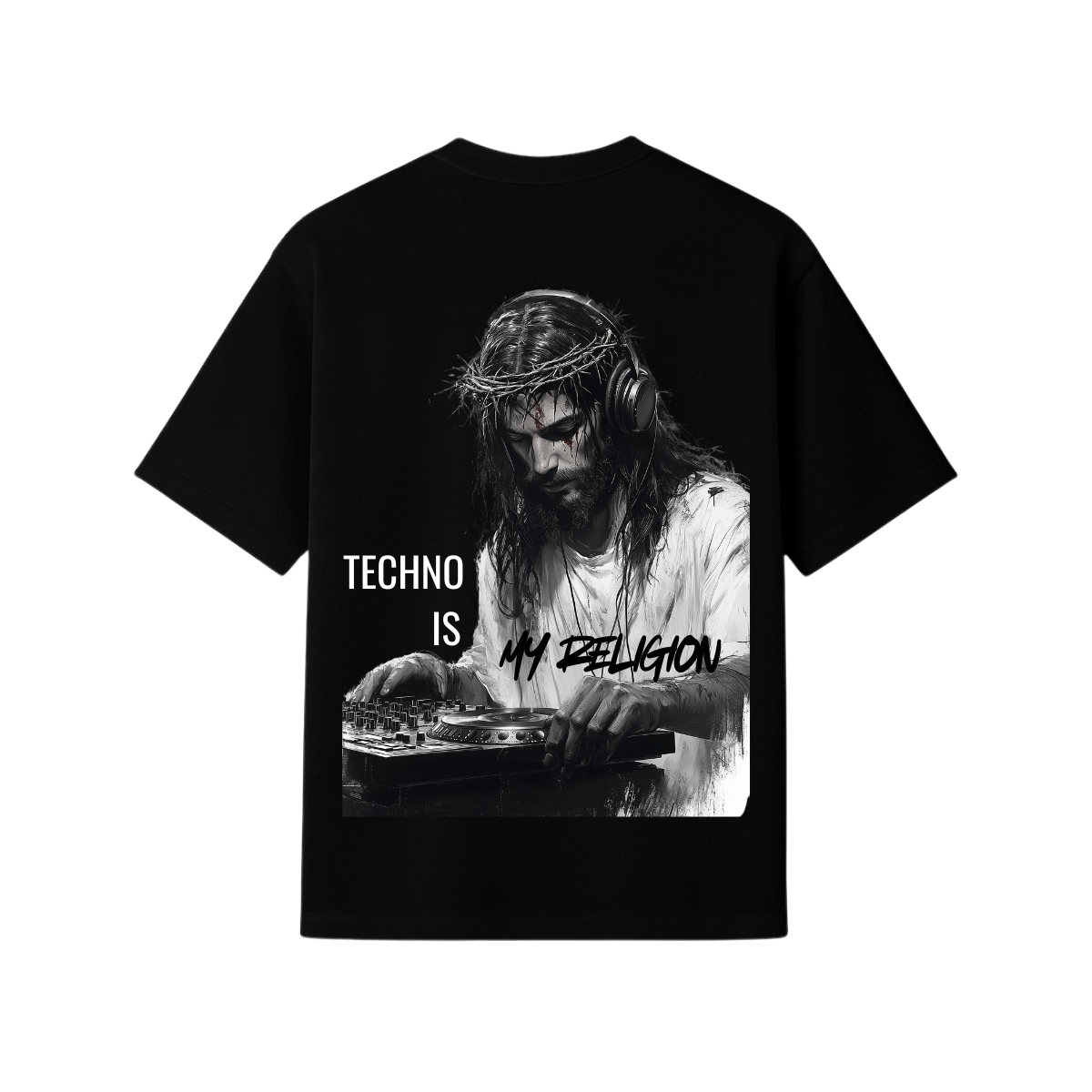 T-SHIRT OVERSIZE - TECHNO IS MY RELIGION